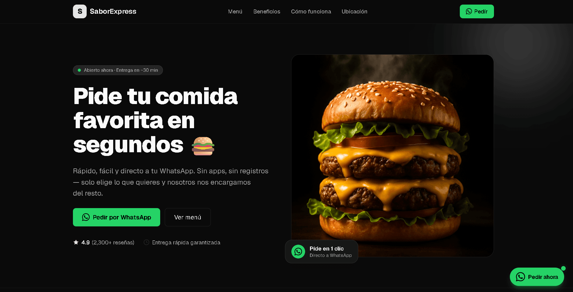 Vista previa de SaborExpress